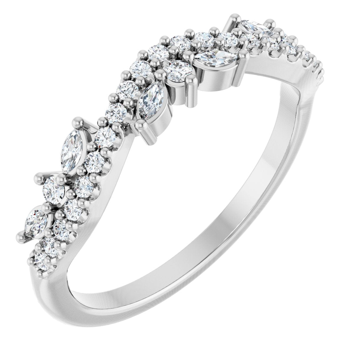1/3 Ctw Marquise Lab-Grown Diamond Anniversary Band