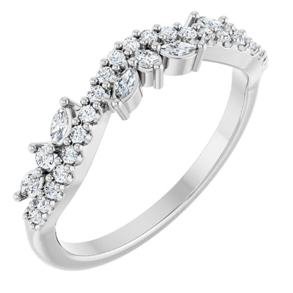 1/3 Ctw Marquise Lab-Grown Diamond Anniversary Band