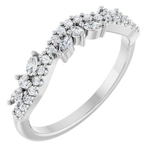 1/3 Ctw Marquise Lab-Grown Diamond Anniversary Band