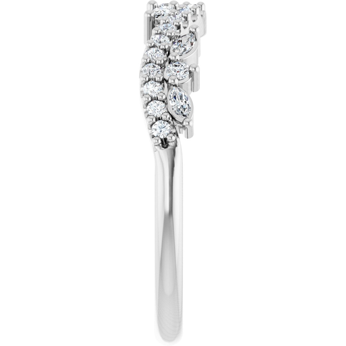 1/3 Ctw Marquise Lab-Grown Diamond Anniversary Band - White Gold - Lab Grown Diamond