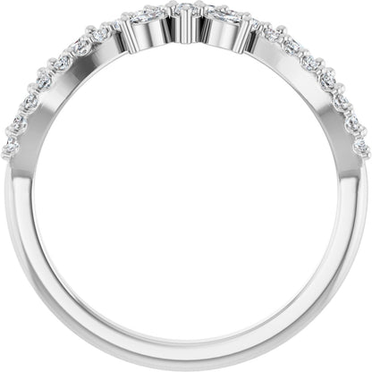 1/3 Ctw Marquise Lab-Grown Diamond Anniversary Band - White Gold - Lab Grown Diamond