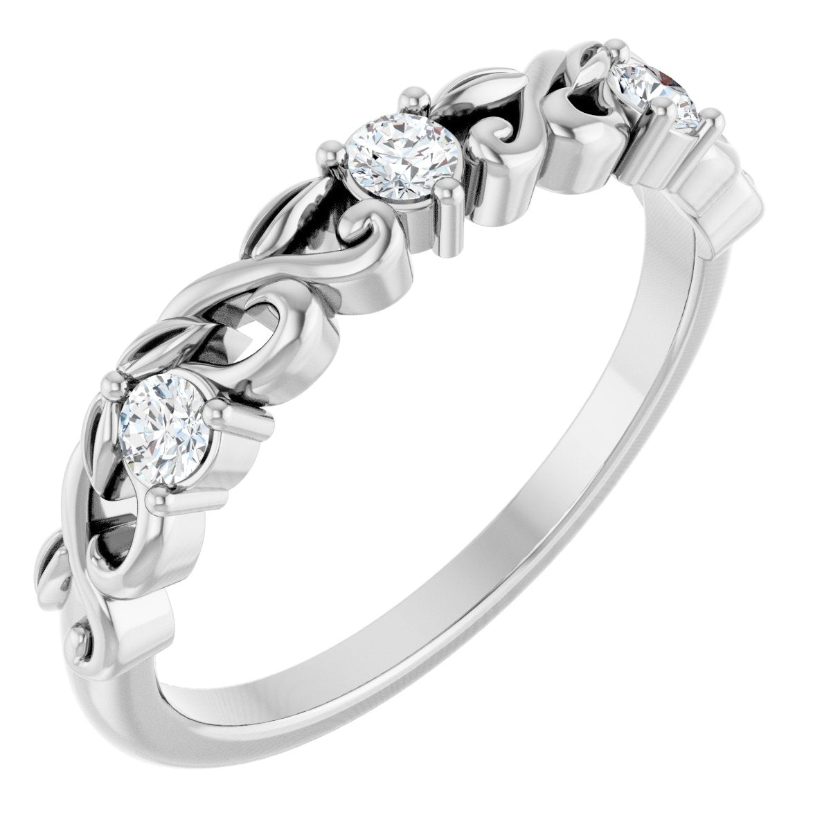 1/5 Ctw Lab-Grown Diamond Anniversary Band - White Gold - Lab Grown Diamond