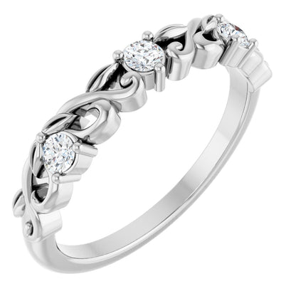 1/5 Ctw Lab-Grown Diamond Anniversary Band - White Gold - Lab Grown Diamond