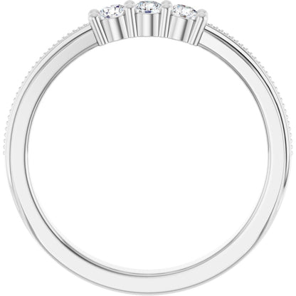 1/5 Ctw Lab-Grown Diamond Anniversary Band - White Gold - Lab Grown Diamond