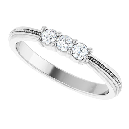 1/5 Ctw Lab-Grown Diamond Anniversary Band - White Gold - Lab Grown Diamond