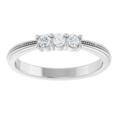 1/5 Ctw Lab-Grown Diamond Anniversary Band - White Gold - Lab Grown Diamond