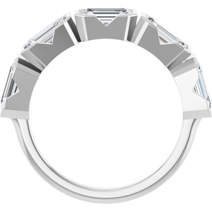 3 Ctw Emerald Lab-Grown Diamond Anniversary Band - White Gold - Lab Grown Diamond