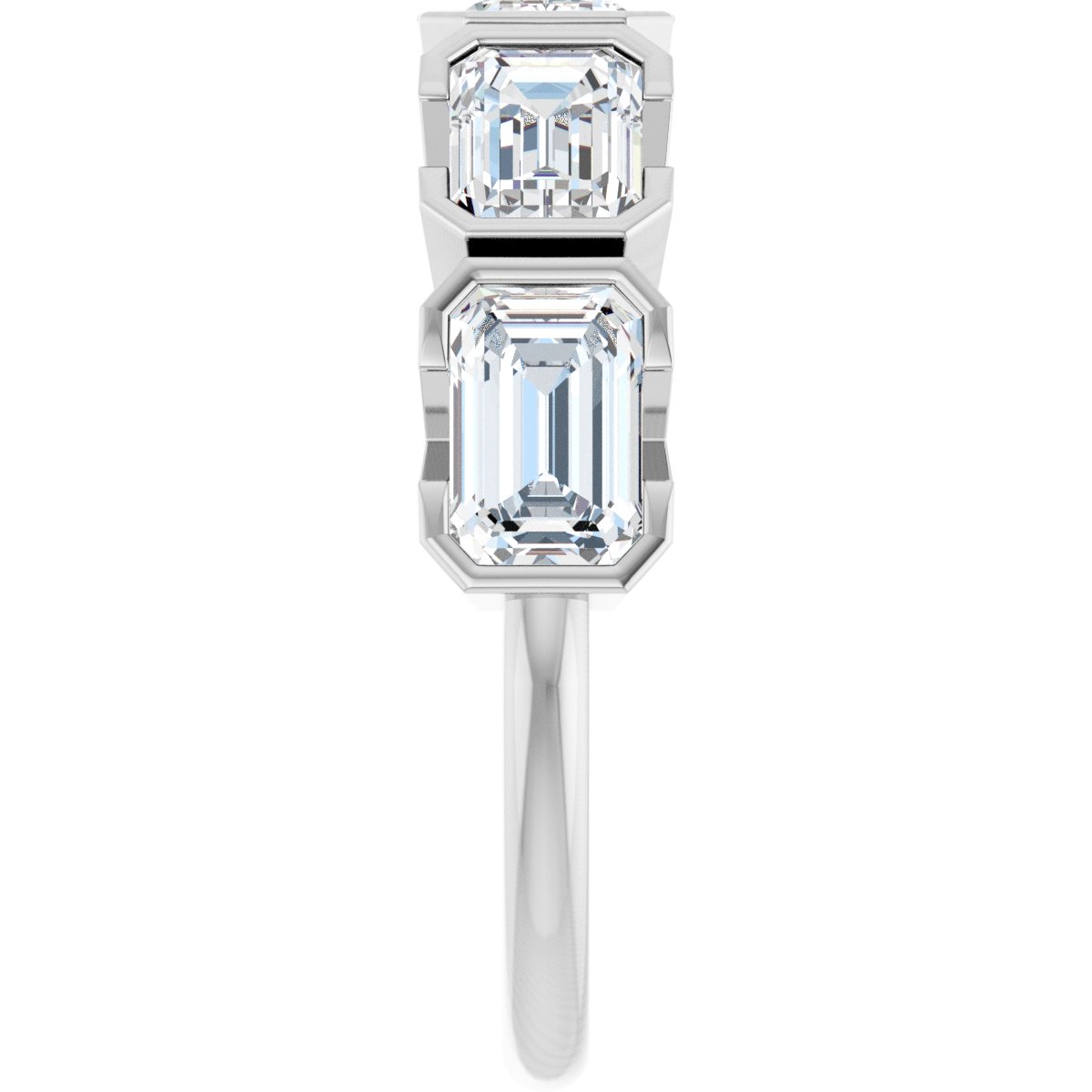 3 Ctw Emerald Lab-Grown Diamond Anniversary Band - White Gold - Lab Grown Diamond