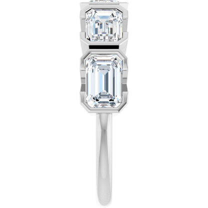 3 Ctw Emerald Lab-Grown Diamond Anniversary Band - White Gold - Lab Grown Diamond