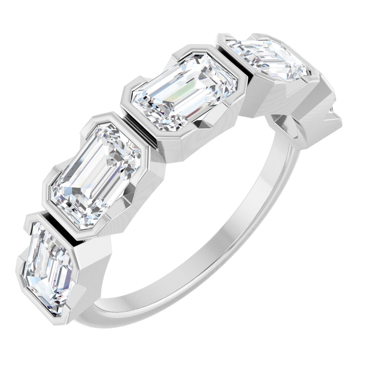 3 Ctw Emerald Lab-Grown Diamond Anniversary Band