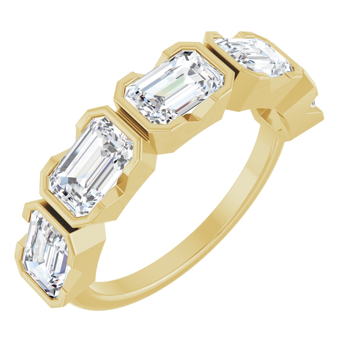 3 Ctw Emerald Lab-Grown Diamond Anniversary Band