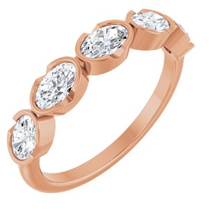 9/10 Ctw Oval Lab-Grown Diamond Anniversary Band