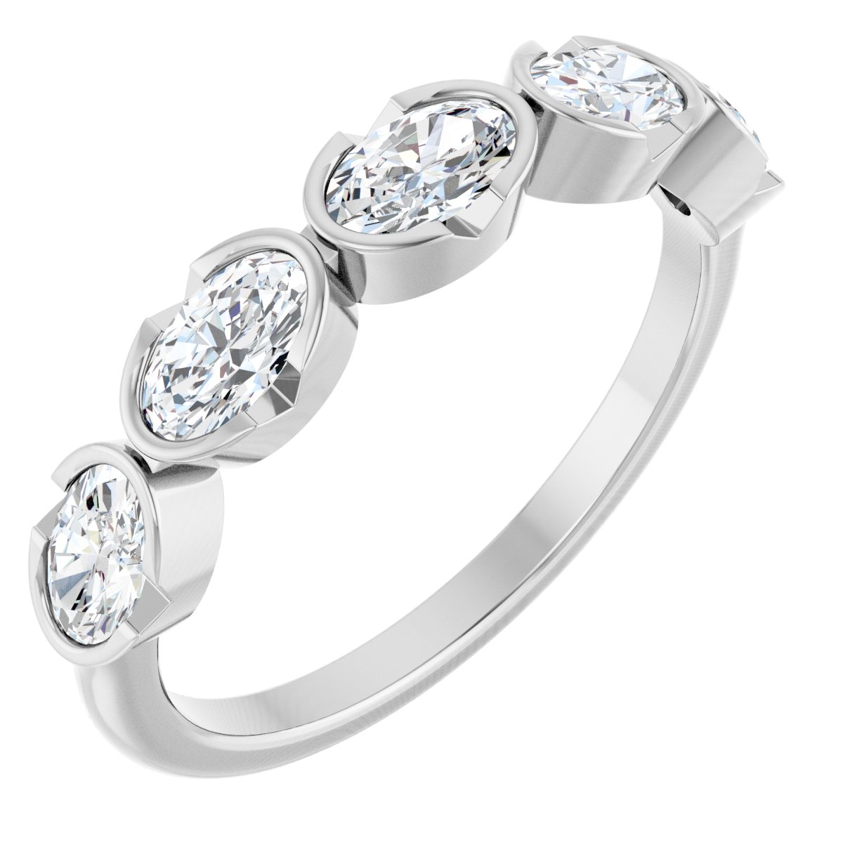 9/10 Ctw Oval Lab-Grown Diamond Anniversary Band