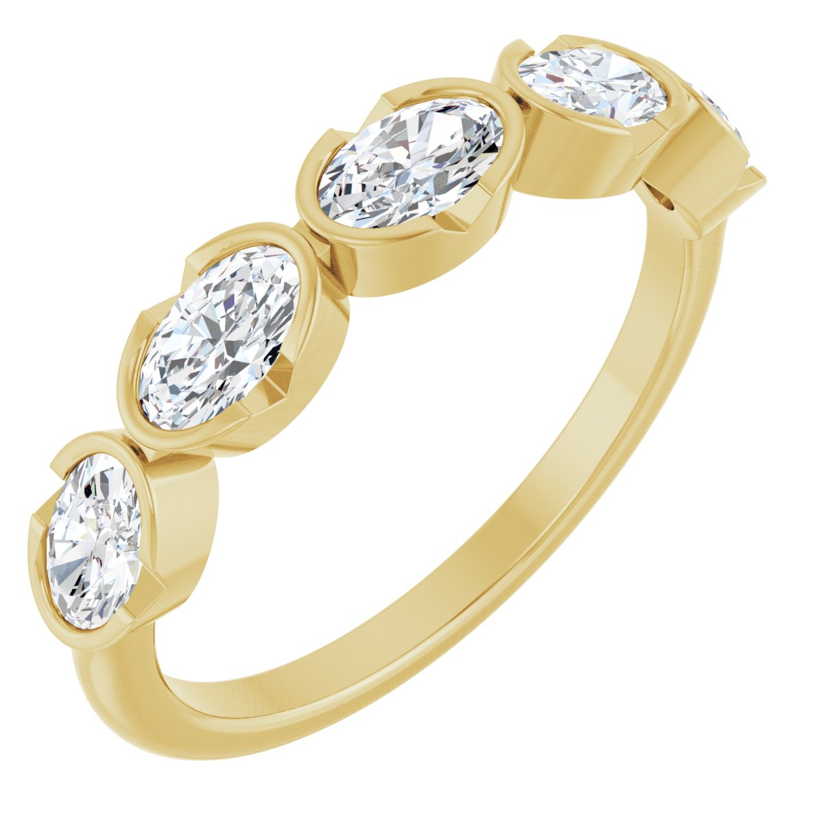 9/10 Ctw Oval Lab-Grown Diamond Anniversary Band