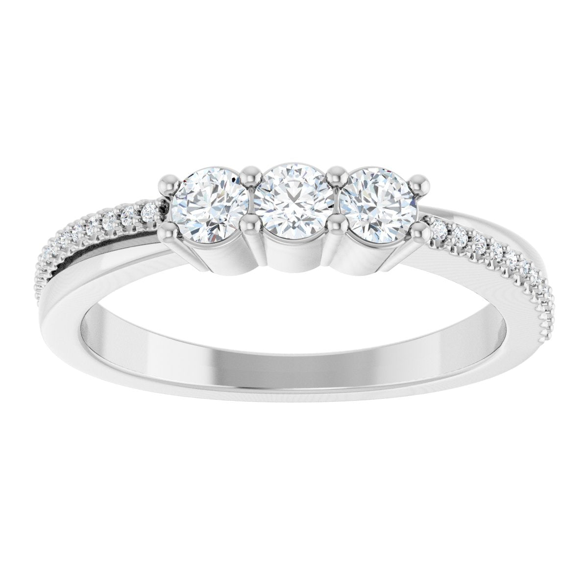 1/3 Ctw Lab-Grown Diamond Anniversary Band - White Gold - Lab Grown Diamond