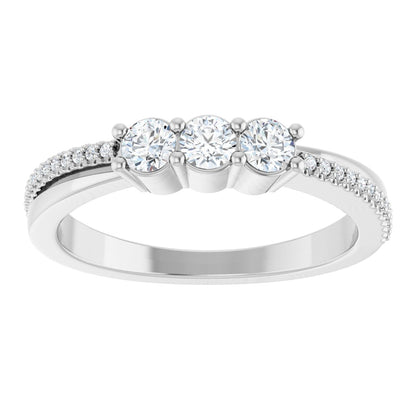 1/3 Ctw Lab-Grown Diamond Anniversary Band - White Gold - Lab Grown Diamond
