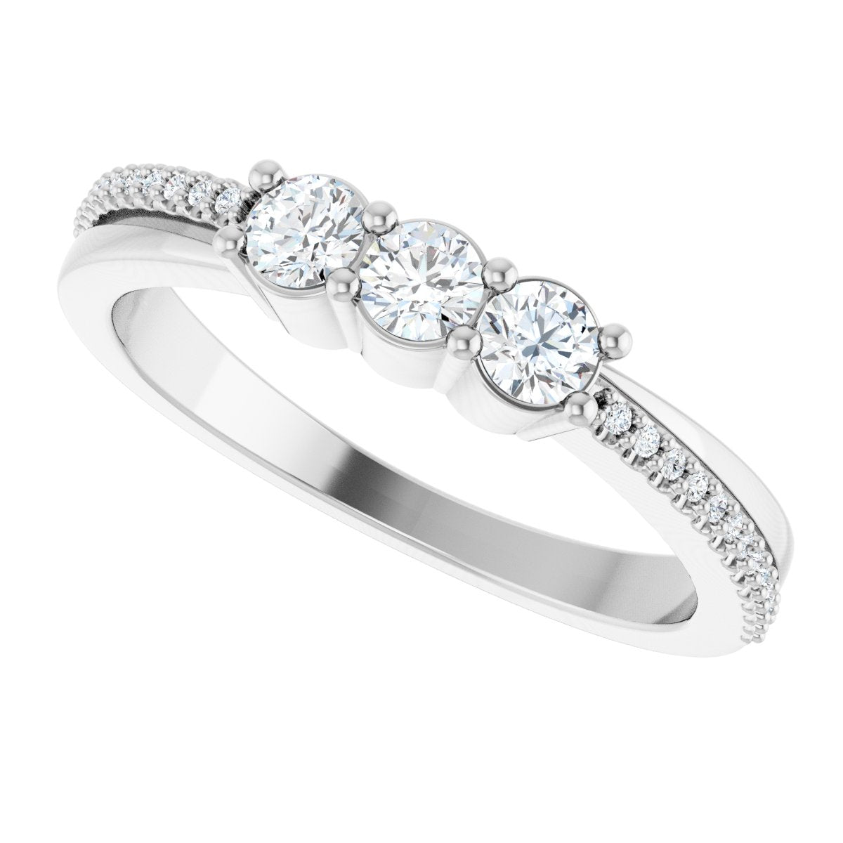 1/3 Ctw Lab-Grown Diamond Anniversary Band - White Gold - Lab Grown Diamond