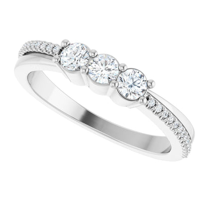 1/3 Ctw Lab-Grown Diamond Anniversary Band - White Gold - Lab Grown Diamond