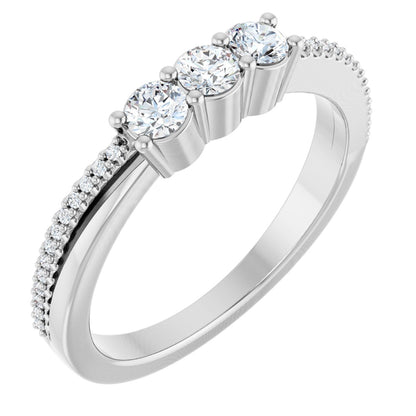 1/3 Ctw Lab-Grown Diamond Anniversary Band - White Gold - Lab Grown Diamond