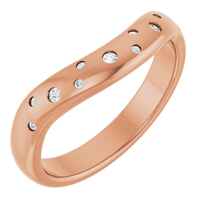 .08 Ctw Lab-Grown Diamond Contour Band