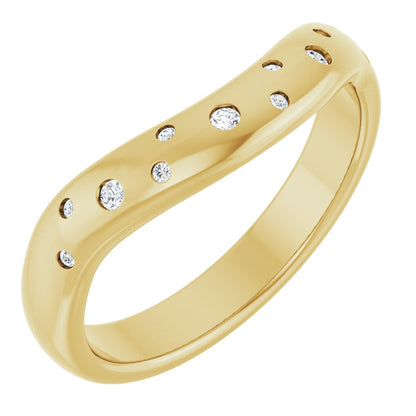 .08 Ctw Lab-Grown Diamond Contour Band