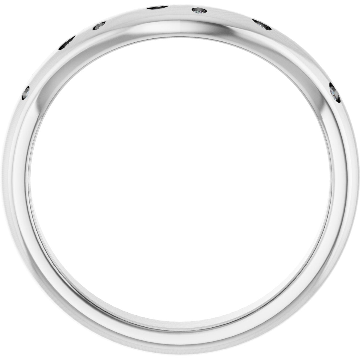 .08 Ctw Lab-Grown Diamond Contour Band - White Gold - Lab Grown Diamond