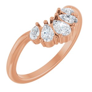 1/2 Ctw Pear Lab-Grown Diamond Contour Band