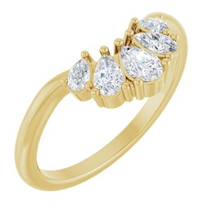 1/2 Ctw Pear Lab-Grown Diamond Contour Band