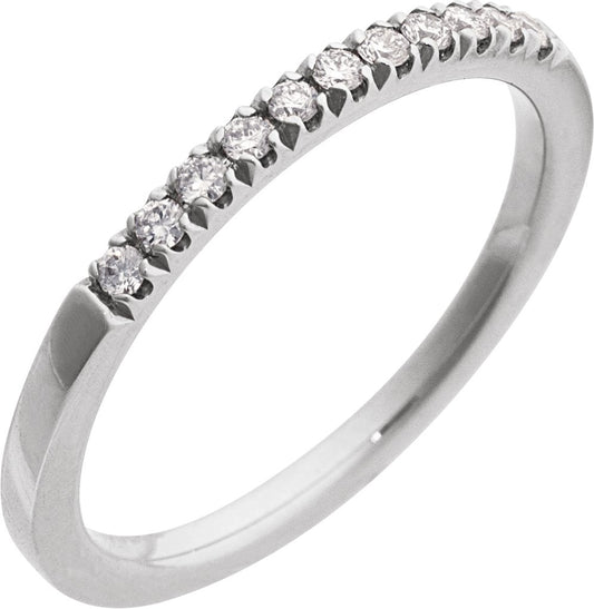 1/6 Ctw Lab-Grown Diamond Stackable Ring - White Gold
