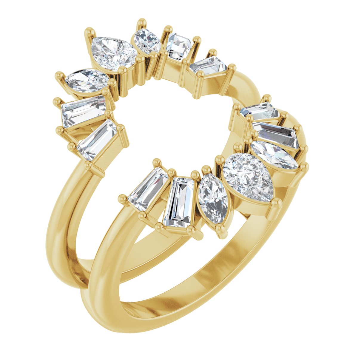 1 Ctw Pear Lab-Grown Diamond Ring Guard