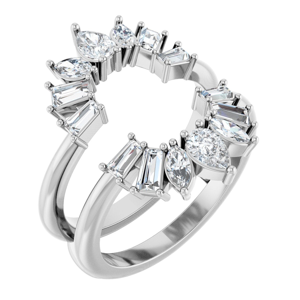 1 Ctw Pear Lab-Grown Diamond Ring Guard