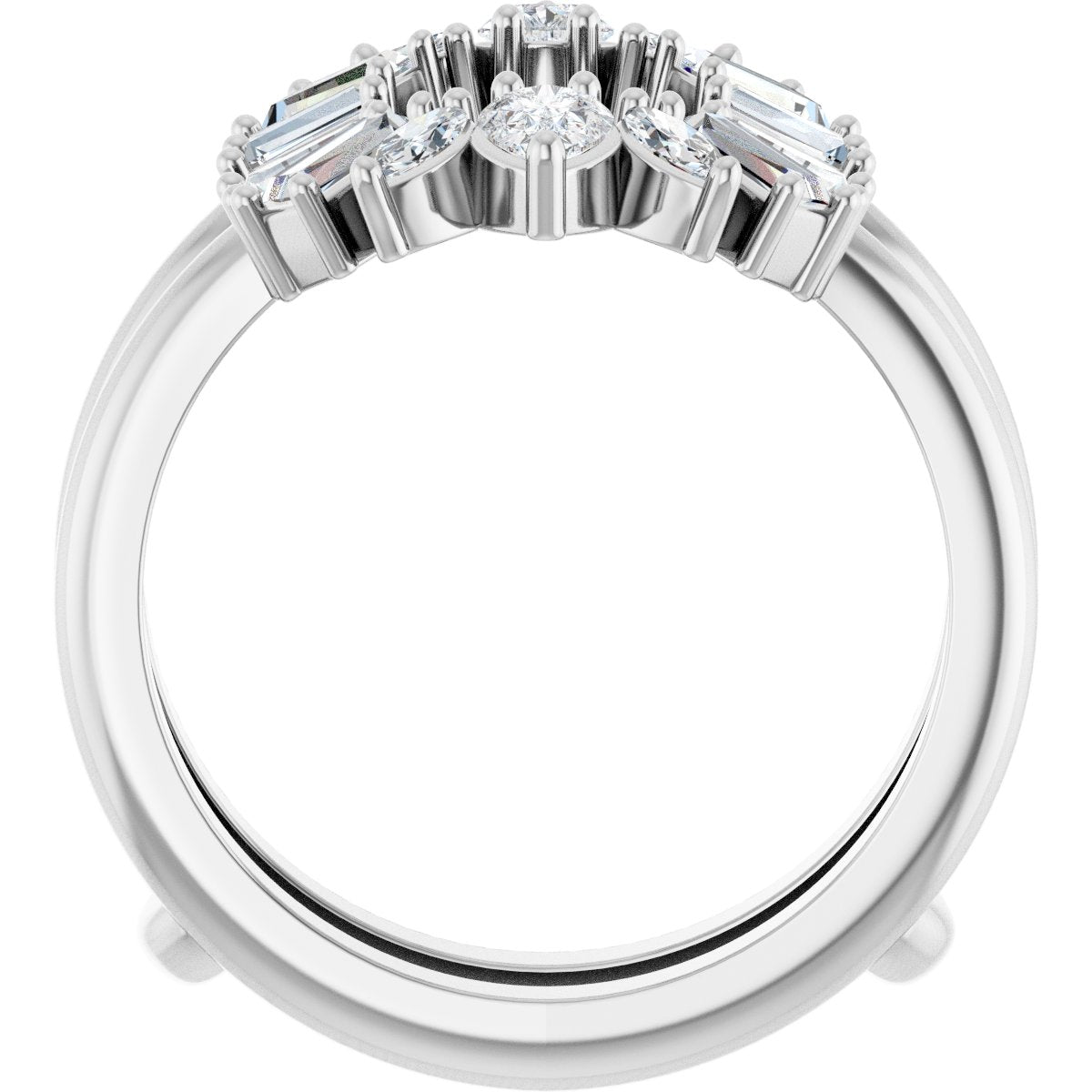 1 Ctw Pear Lab-Grown Diamond Ring Guard - White Gold - Lab Grown Diamond