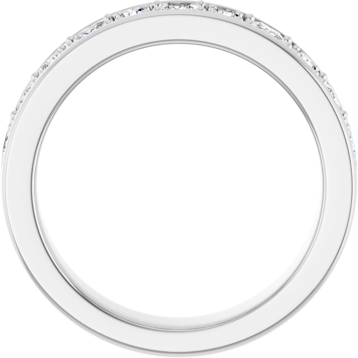 1 Ctw Square Lab-Grown Diamond Band - White Gold - Lab Grown Diamond