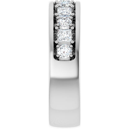 1 Ctw Square Lab-Grown Diamond Band - White Gold - Lab Grown Diamond