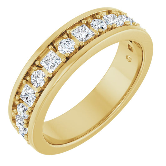 1 1/8 Ctw Square Lab-Grown Diamond Band
