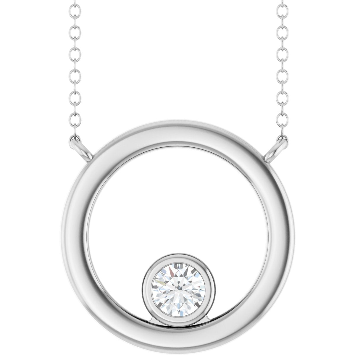 1/6 Ct Lab-Grown Diamond Circle Necklace