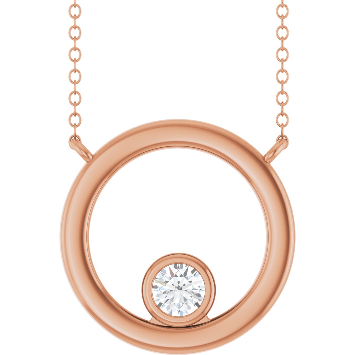 1/6 Ct Lab-Grown Diamond Circle Necklace