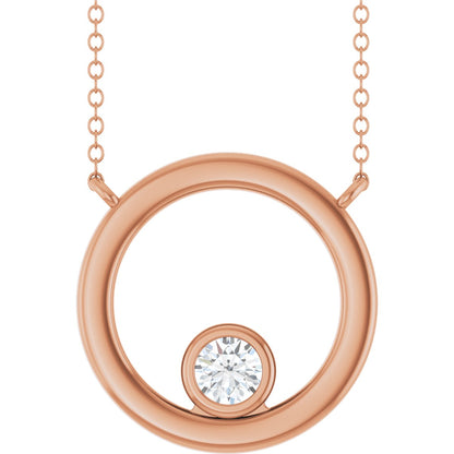 1/6 Ct Lab-Grown Diamond Circle Necklace