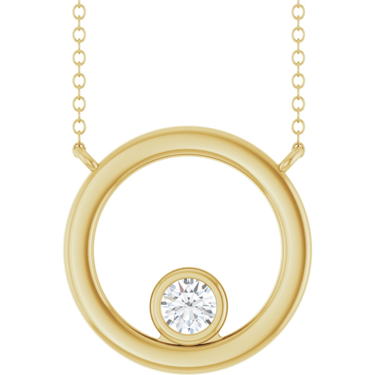 1/6 Ct Lab-Grown Diamond Circle Necklace - Lab Grown Diamond