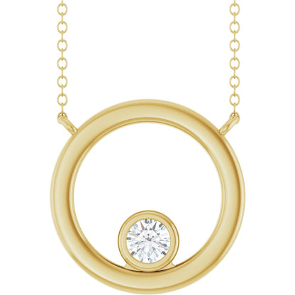 1/6 Ct Lab-Grown Diamond Circle Necklace - Lab Grown Diamond