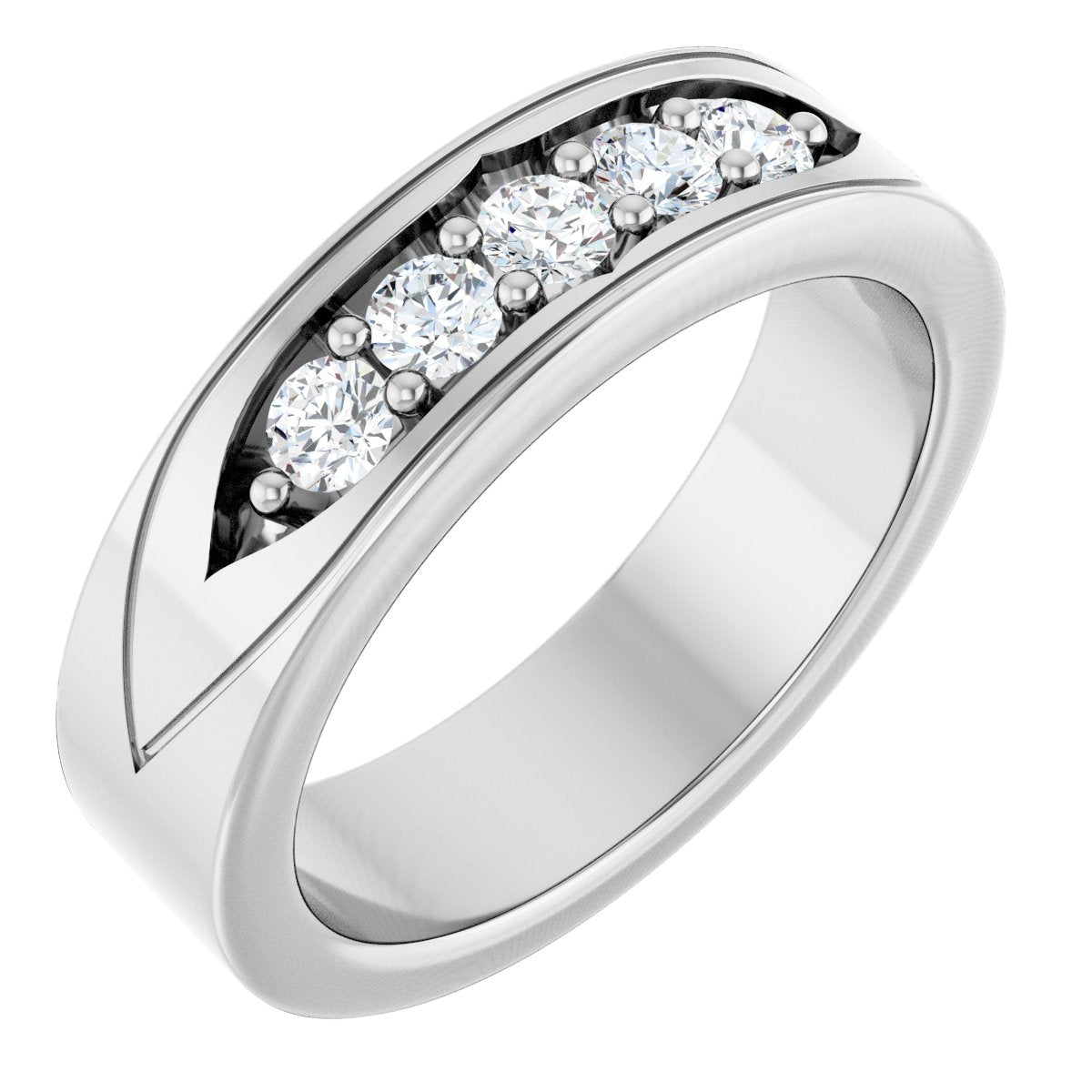 1/2 Ctw Lab-Grown Diamond Band - White Gold - Lab Grown Diamond