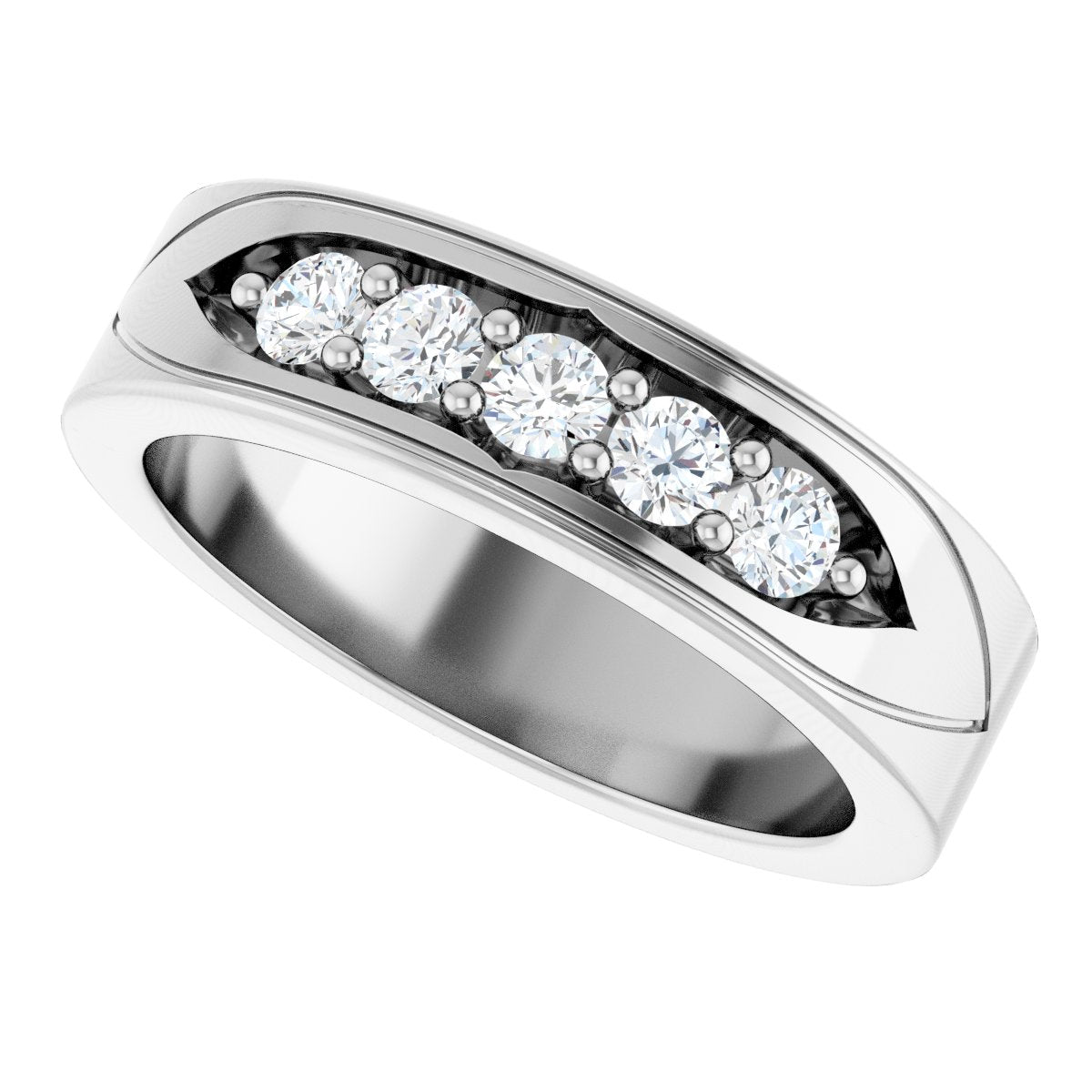 1/2 Ctw Lab-Grown Diamond Band - White Gold - Lab Grown Diamond