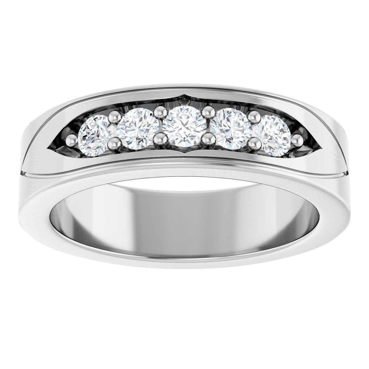 1/2 Ctw Lab-Grown Diamond Band - White Gold - Lab Grown Diamond