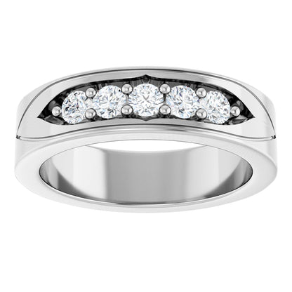 1/2 Ctw Lab-Grown Diamond Band - White Gold - Lab Grown Diamond