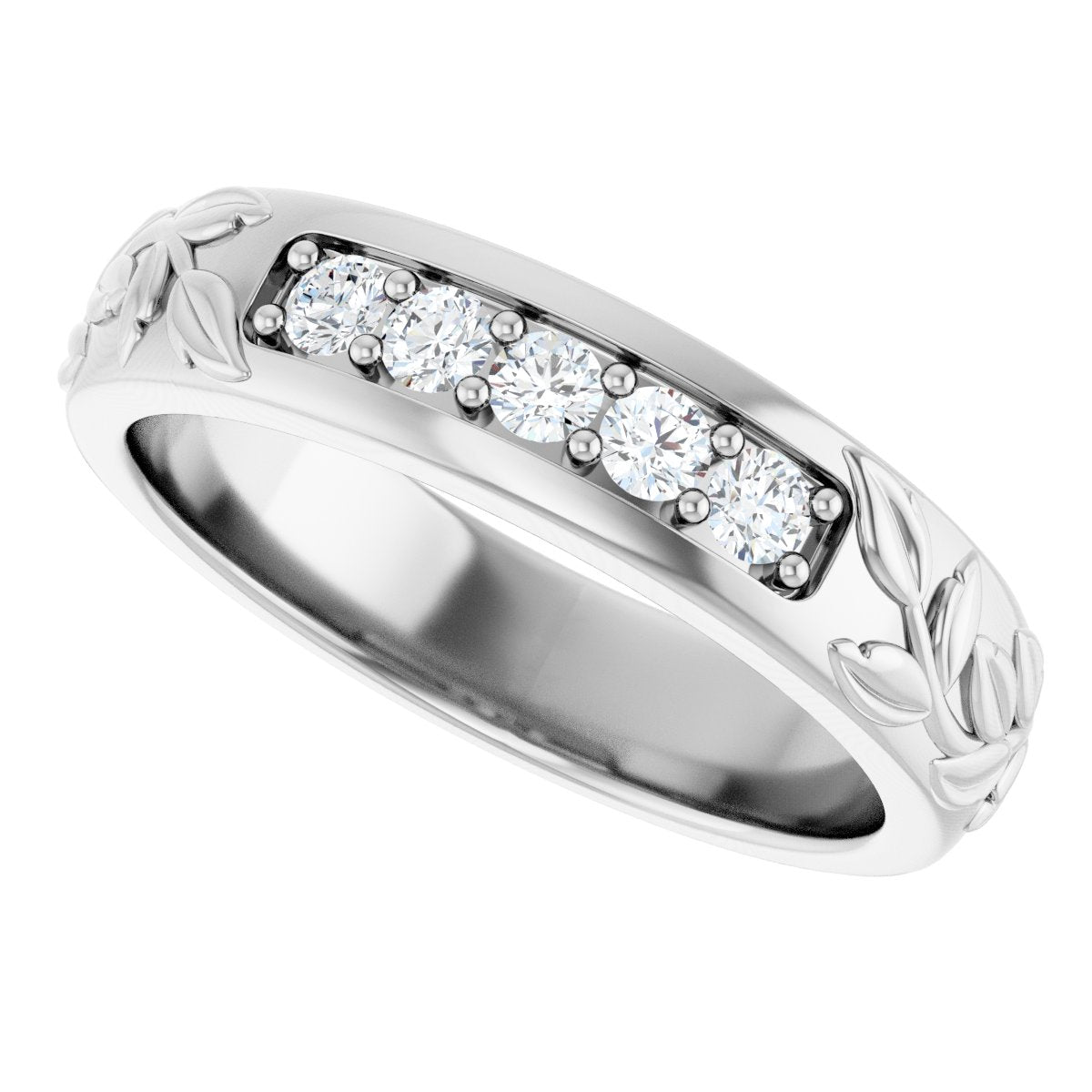 1/3 Ctw Lab-Grown Diamond Band - White Gold - Lab Grown Diamond