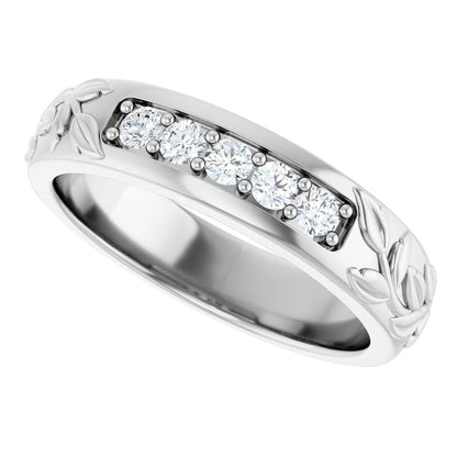 1/3 Ctw Lab-Grown Diamond Band - White Gold - Lab Grown Diamond