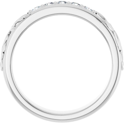 1/3 Ctw Lab-Grown Diamond Band - White Gold - Lab Grown Diamond