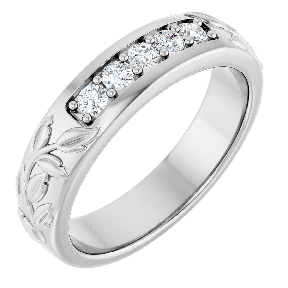 1/3 Ctw Lab-Grown Diamond Band - White Gold - Lab Grown Diamond