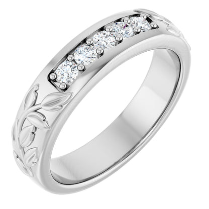 1/3 Ctw Lab-Grown Diamond Band - White Gold - Lab Grown Diamond