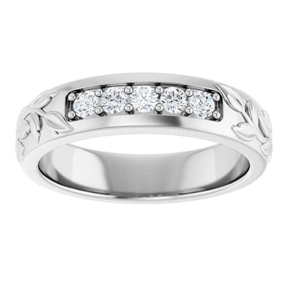 1/3 Ctw Lab-Grown Diamond Band - White Gold - Lab Grown Diamond